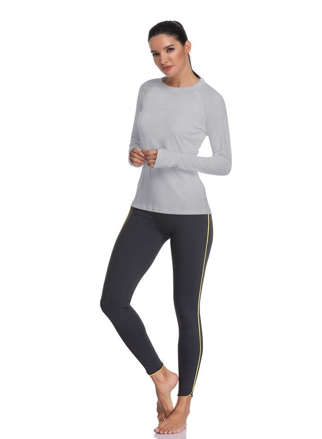 HISKYWIN Women's UPF 50+ Sun Protection Long Sleeve Shirts Outdoor Hiking Fishing Tops HF103- Light Gray-M - Image 5